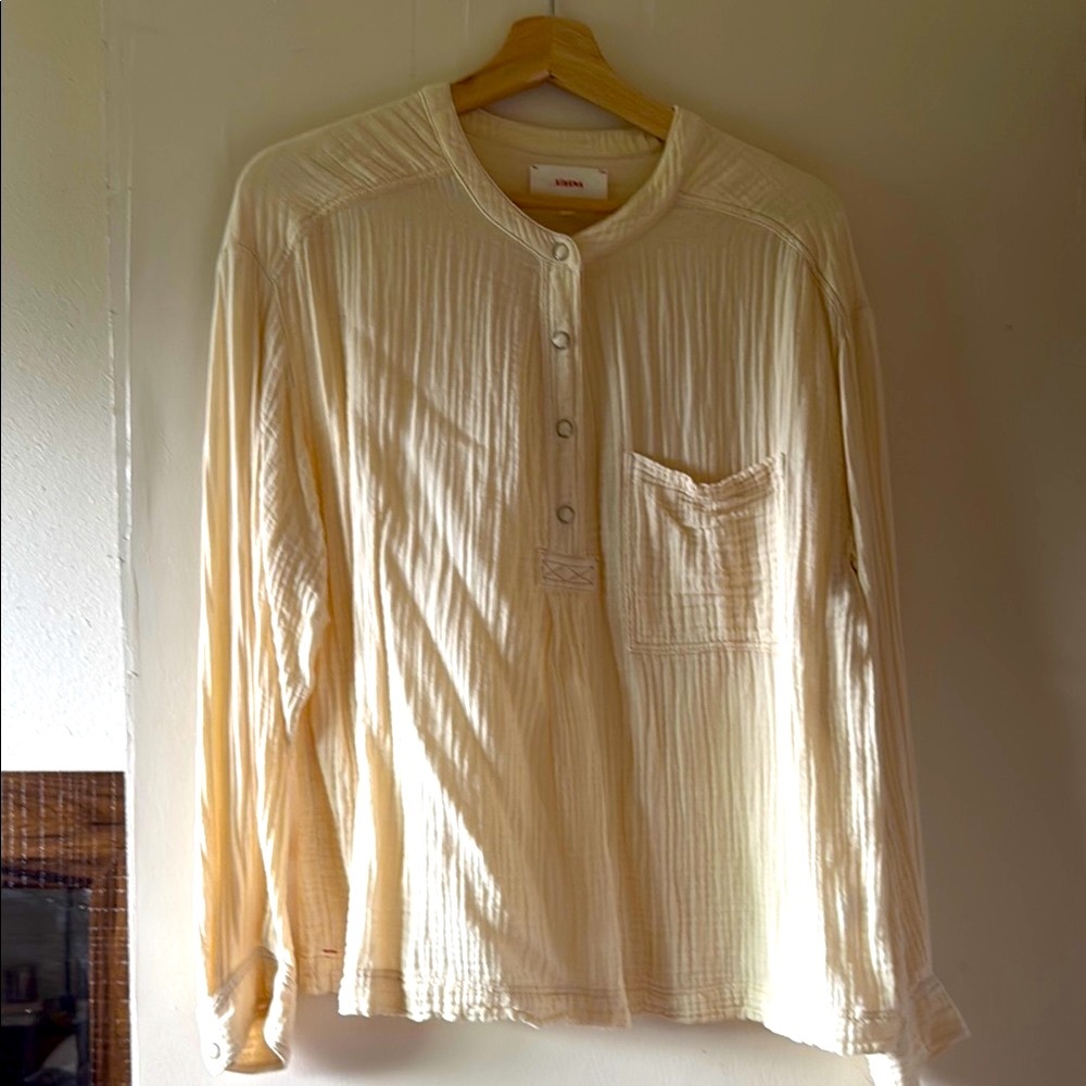 Xírena Cream Gauzy Top